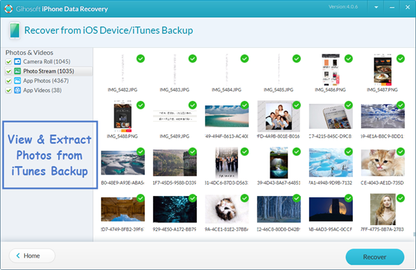 recover deleted photos from iPhone backup